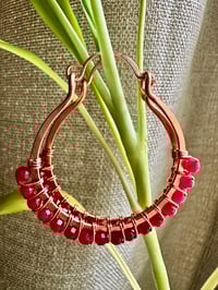 Image 3 of Red Jade Swing Earrings