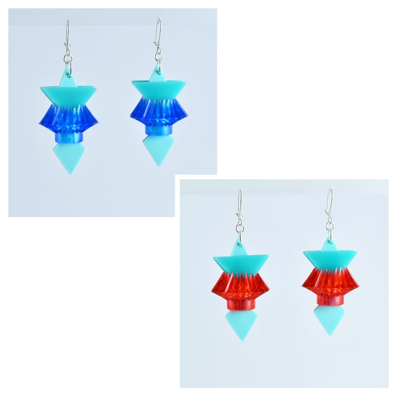 Image of Vintage Fairy Light Earrings Abstract
