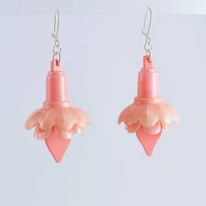 Image of Vintage Fairy Light Earrings Pastel Flowers