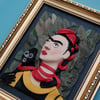 Frida + Monkey Polymer Painting 