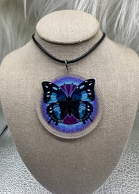 Image 2 of Necklace (Mountain blue butterfly)