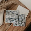 Washable make-up remover wipe by Simple Things - Blue Floral pattern