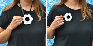 Image of Spinning Flower Necklaces and Brooches