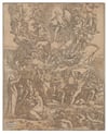 16th cent. Chiaroscuro Woodcut of the Triumph of the Christian Hero by Andrea Andreani