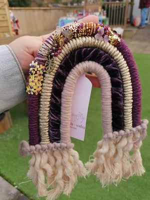 Beaded macrame rainbow ( purple) 