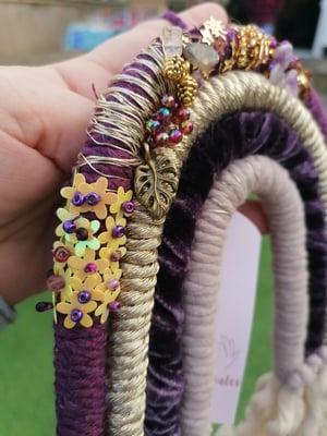 Beaded macrame rainbow ( purple) 