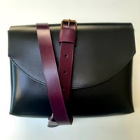 Image 1 of Julienne mini black/aubergine belt