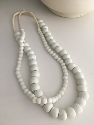 Image of Beads for your home - white glass large