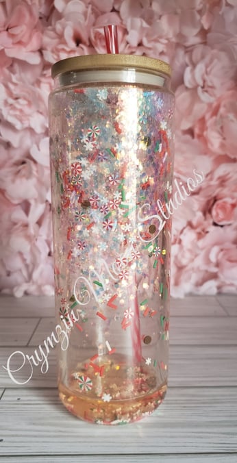 Pink Marble Glass Cold Cup 20oz – Treasures of Snow