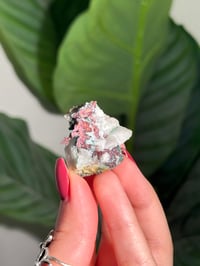 Image 1 of COPPER X MALACHITE STAINED QUARTZ -MOROCCO- F