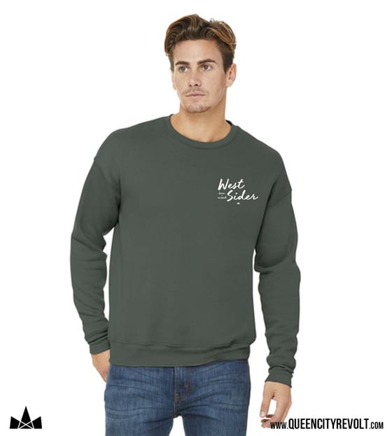 Image of Westsider Crew Sweatshirt, Military Green