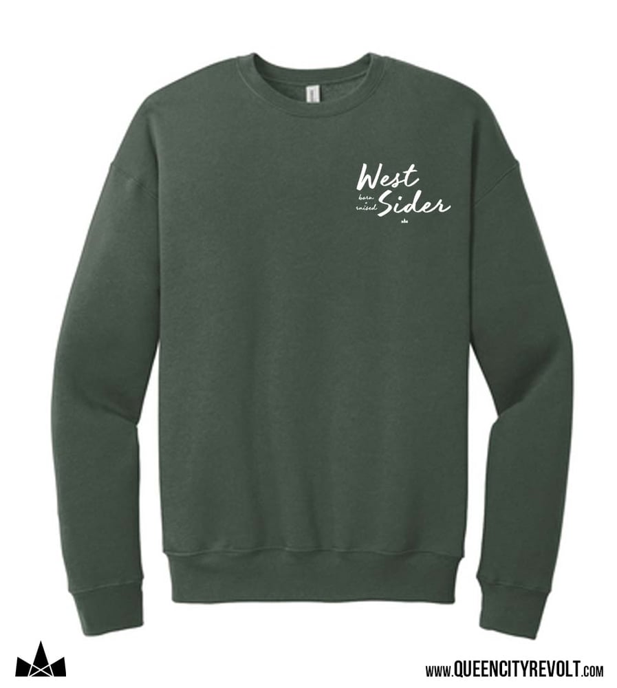 Image of Westsider Crew Sweatshirt, Military Green