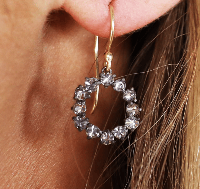 Image of Diamond Circle Earrings (back in stock!)