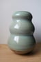 Image of wavy teal vase, large