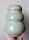 Image of wavy teal vase, large