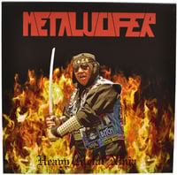 Image 2 of METAL LUCIFER - HEAVY METAL NINJA (WHITE/RED PINWHEELS VINYL)