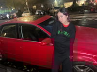 Image 2 of Green Sparkle Trouble Sweatshirt Limited Edition🕸💚🖤