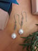 Image of Jumbo White Pearl Earrings with Labradorite 3XD