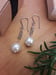 Image of Jumbo White Pearl Earrings with Labradorite 3XD