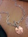 Image of Sterling Oval Link necklace with Hammered Penny 3UV