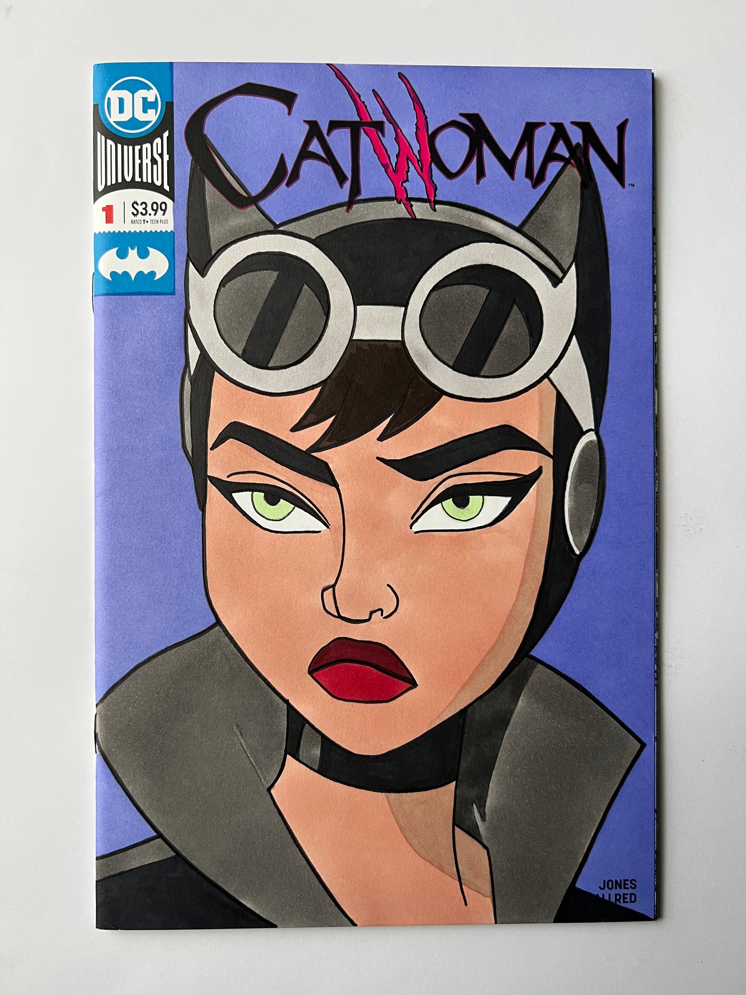 Catwoman (Animated) Sketch Cover Comic Book Original Art 1/1