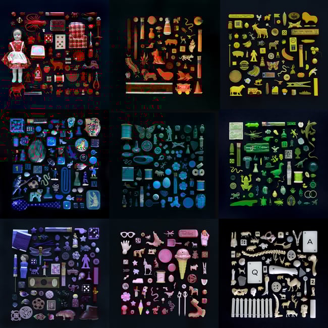 Color Flatlay Art Print