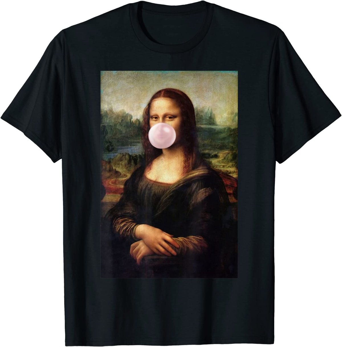 Image of Mona Lisa Chewing Gum, Leonardo da Vinci T-Shirt.