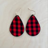 Red Flannel Earrings