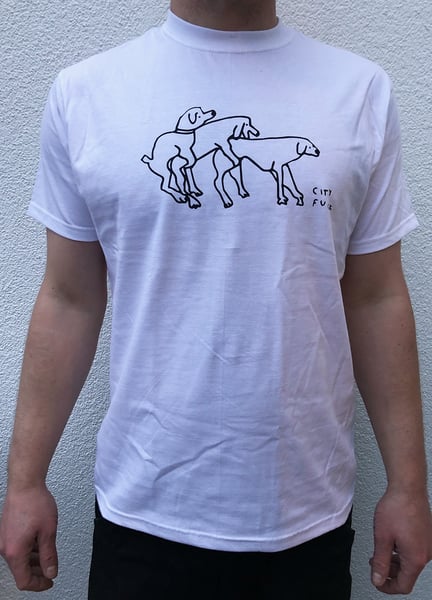 Image of CIT¥FUCK threesome doggo Shirt white