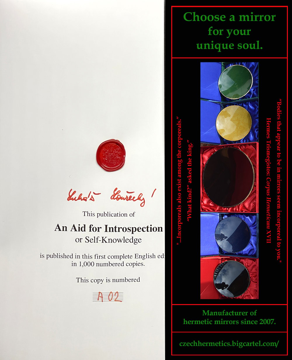 Image of Franz Bardon & Josef Drábek: An Aid for Introspection - SIGNED BY EDITOR
