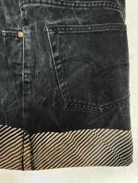 Image 4 of TOTE BAG UPCYCLING / NOIR / DENIM / Tramé ECRU