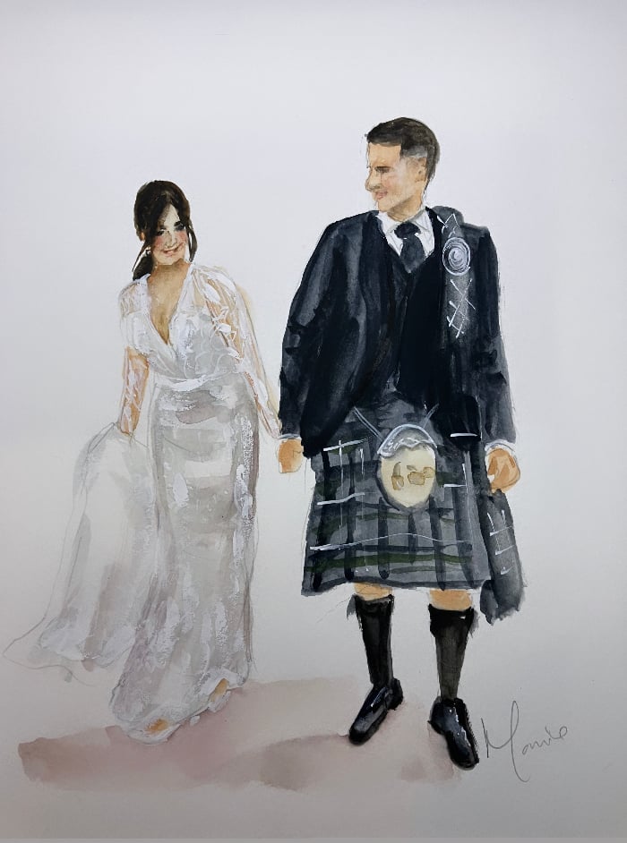 Image of Custom Bride & Groom portrait illustration 