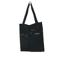 Image 1 of TOTE BAG UPCYCLING / NOIR / DENIM brodé