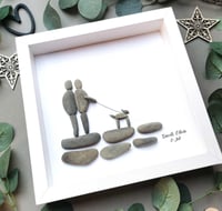Image 1 of Couple walking dog artwork