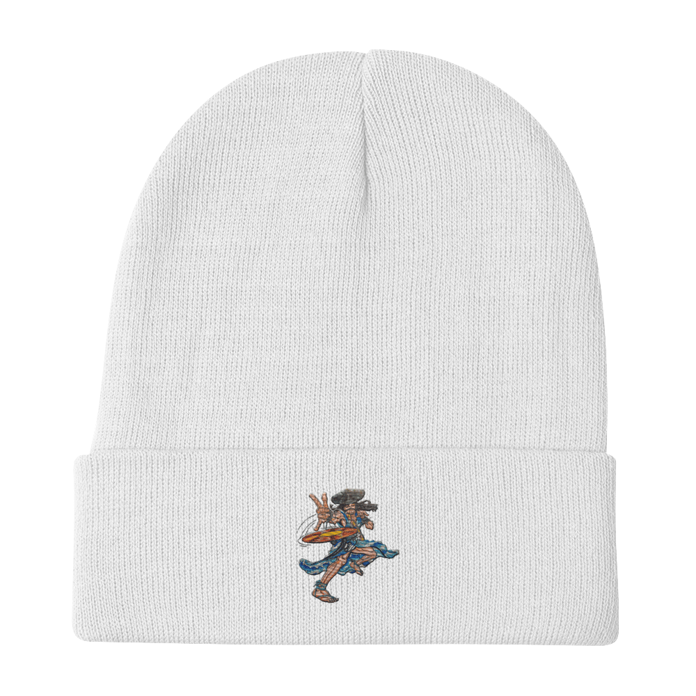 "R0N1N" SLO Embroidered Beanie [ART ILLUSTRATED BY GREGORY HAWKINS]