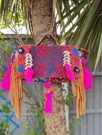 Image 1 of Mini city embroidered bag - purples