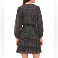 Image 3 of VINCE CAMUTO black tiered sparkle dress
