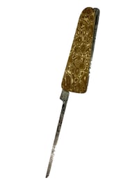 Image 3 of folding tool - full wood w/ damascus engraving