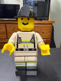 Image 3 of 3D Printed 8” Fireman Mega Brickman