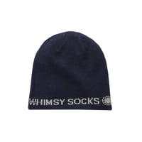 Image 4 of Whimsy x Lolas ‘Cat Bomb’ Reversible Beanie [NAVY]