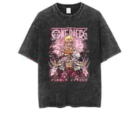 One Piece washed oversized vintage t-shirt Flamingo 
