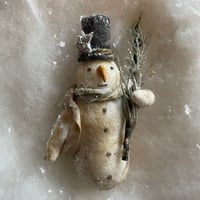 Image 1 of Spun Cotton Snowman, Ornament 3