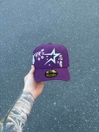 Image 3 of PINK BRIM DEEP VIOLET HOUSTON ASTROS CUSTOM FITTED CAP
