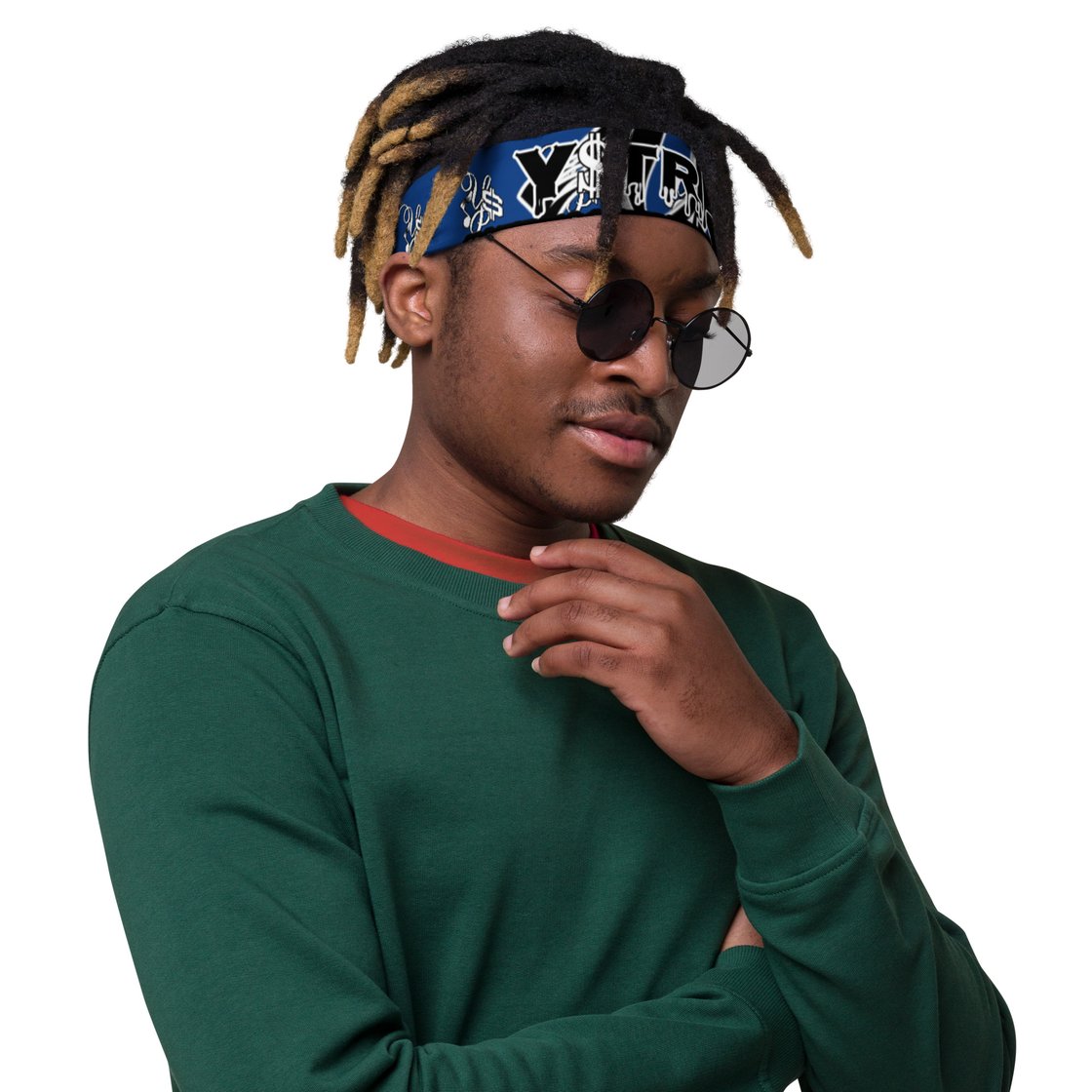 Image of YStress Exclusive Blue and Black Headband