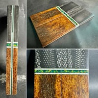 Image 1 of Snake Skin Carbon Fiber & Mammoth Bone Segmented Knife Scales 