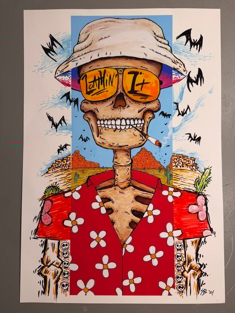 Image of Hand Embellished Gonzo Print 2