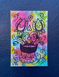 Image 1 of ‘Tulip Tango’ Tie dye Painting