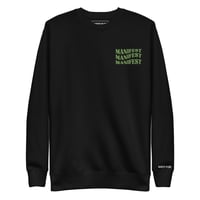 Image 1 of The MANIFEST 3x Crewneck Sweatshirt - Green Logo - 3 Colors