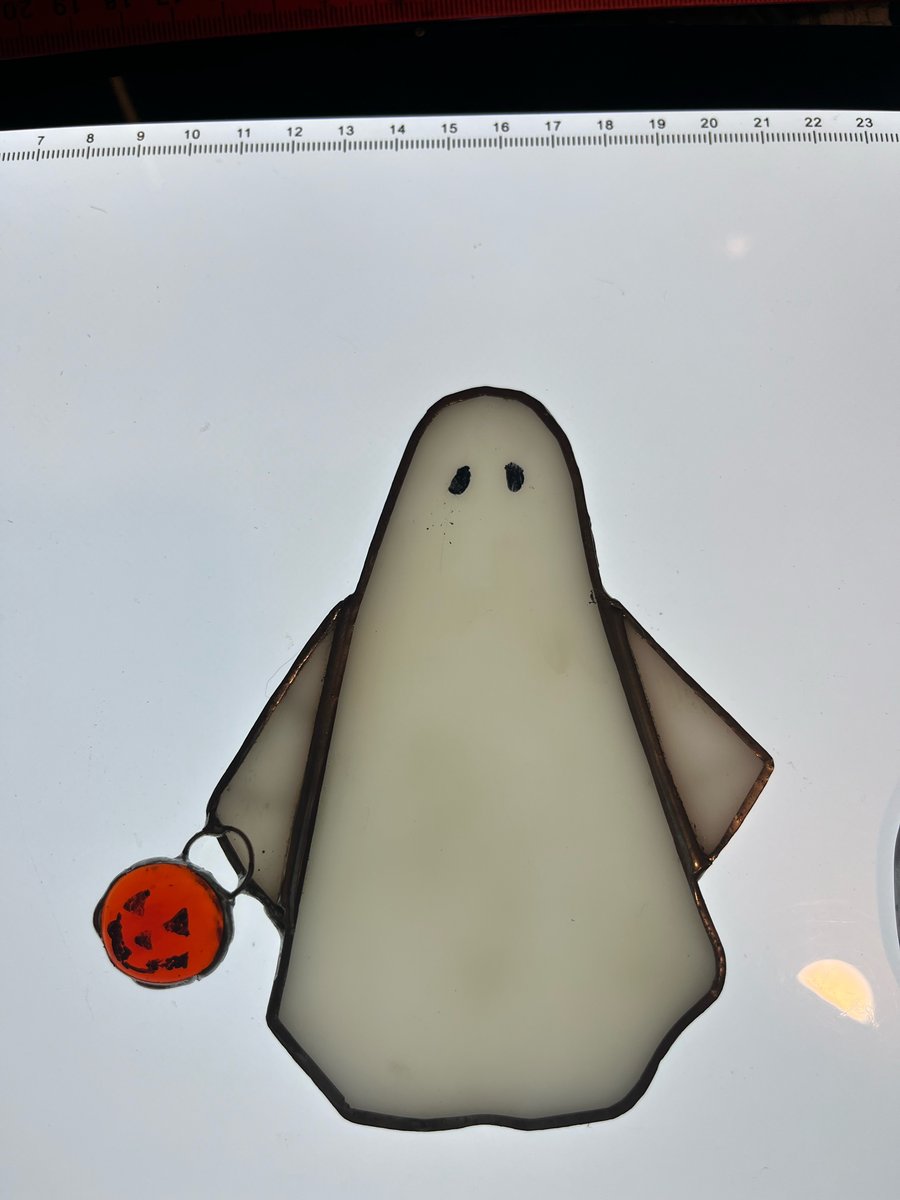 Image of Ghost & pumpkin - stained glass 