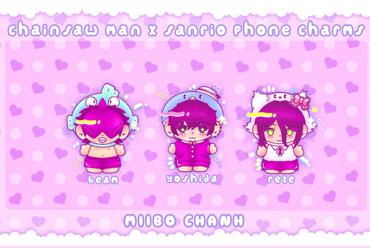 Image of Chainsaw Man x Sanrio | Phone Charms 